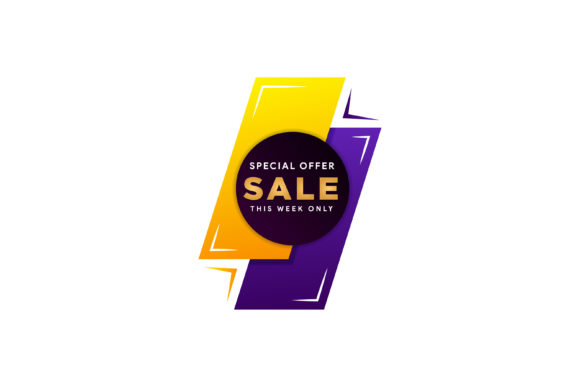 Elevate Your Retail Campaigns with a Diagonal Element Banner Special Sale Off Design