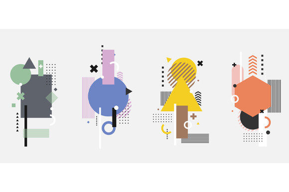 Elevating Brand Identity with Set Creative Modern Geometric Elements