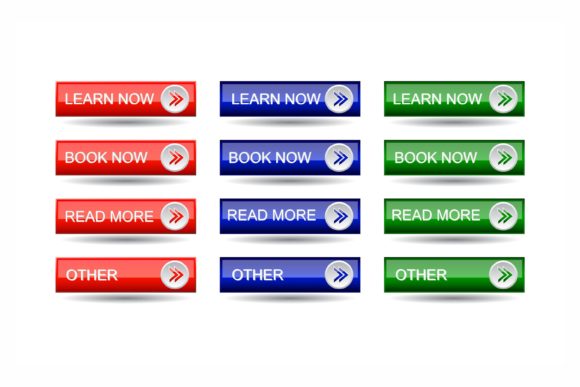 Mastering Visual Impact with Website Buttons in Red, Blue, and Green: A Vector Design Guide
