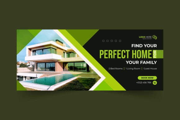 Modern Home Sale Web Banner and Fb Cover