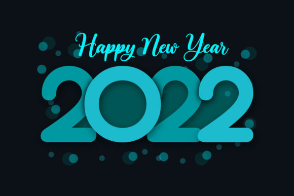 New Year 2022 Lettering Typography