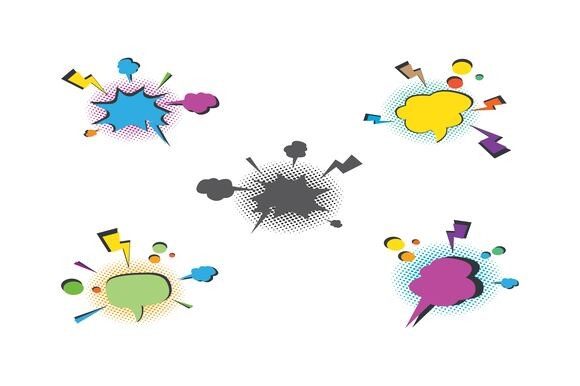 Speech Bubble Element Vector Template