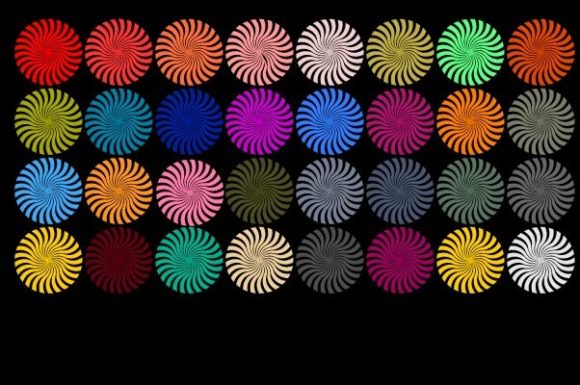 Strategic Visual Impact: Leveraging 32 Different Colored Swirls Sunburst for Brand Growth