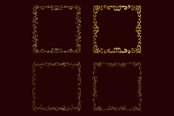 The Art of the Golden Flower Border Frame